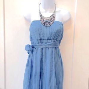 Arden B. Strapless blue silk cocktail‎ dress woman’s size M